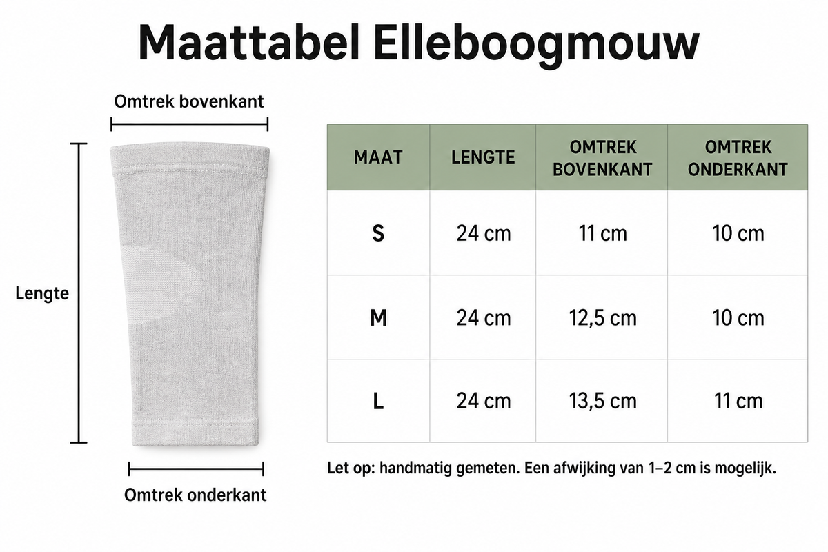 Bamboe compressie elleboogmouw