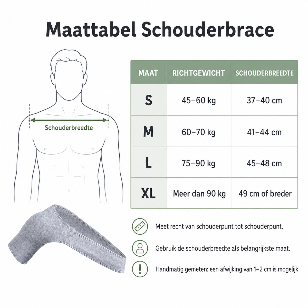 Bamboe Compressie Schouderbrace